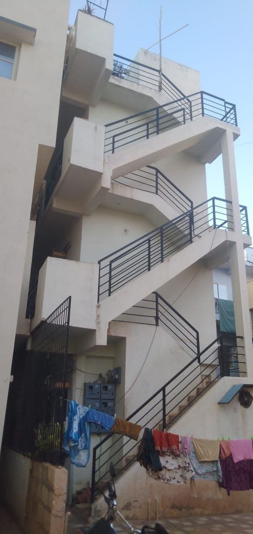 External staircase of the BDA building in Yelahanka New Town